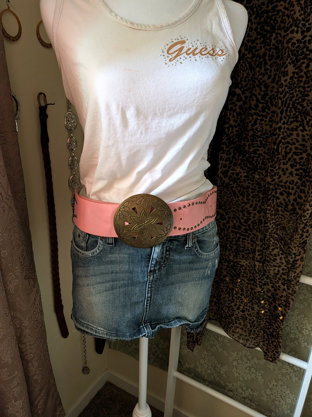 Y2K Bohemian Country Pink Belt